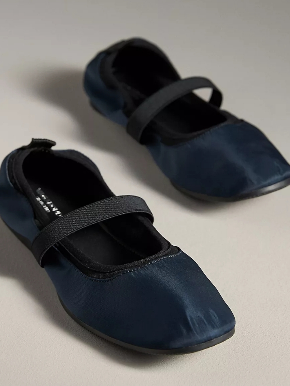 Vagabond Navy Blue Ballet Flats with Black Strap